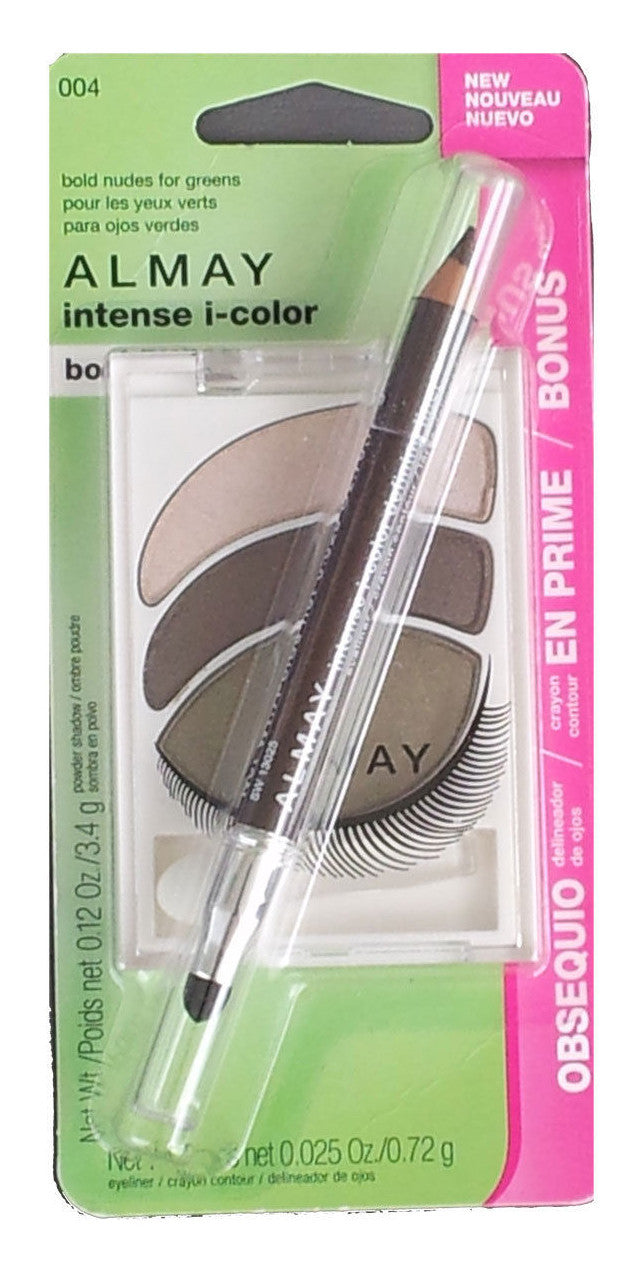 ALMAY intense I-color Eye Shadow - Bold Nudes For Greens 004 + Bonus Eyeliner - oddros.shop